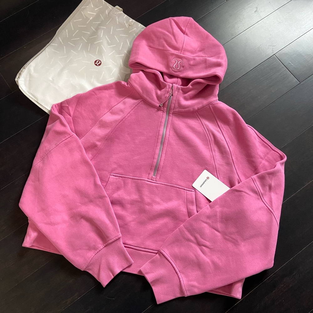 LULULEMON *PINK BLOSSOM* SCUBA Oversized 1/2 Zip Hoodie XL/XXL - NWT
